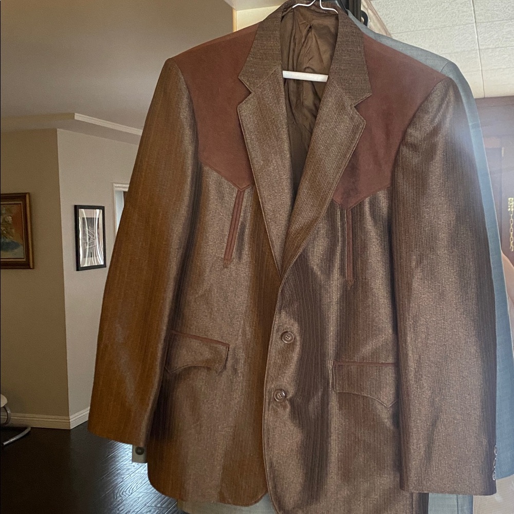 Brown Vintage Western Style Blazer
